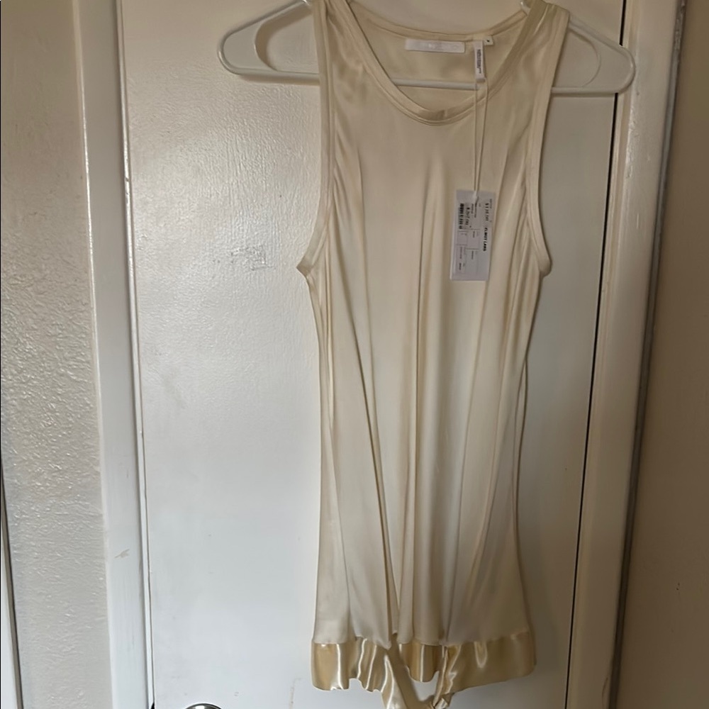 Helmut Lang Cream Sleeveless Top